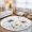 White, variant on Round Rugs 3Ft, Watercolor Floral Spring Round Area Rug Washable Indoor Throw Carpet, Summer Botanical Garden Flowers Small Non Slip Circle Rug for Bedroom Living Room Home Decor Aesthetic