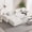 Beige, variant on Daluvenix 122" L-Shaped Modular Sectional Sofa, Oversized Chenille Cloud Couch with Deep Seat, 4-Seater, Black