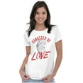 thumbnail image 3 of Gangster Of Love Funny Valentines Day Womens Fitted Plus Size Graphic Tee Brisco Brands 3X, 3 of 5