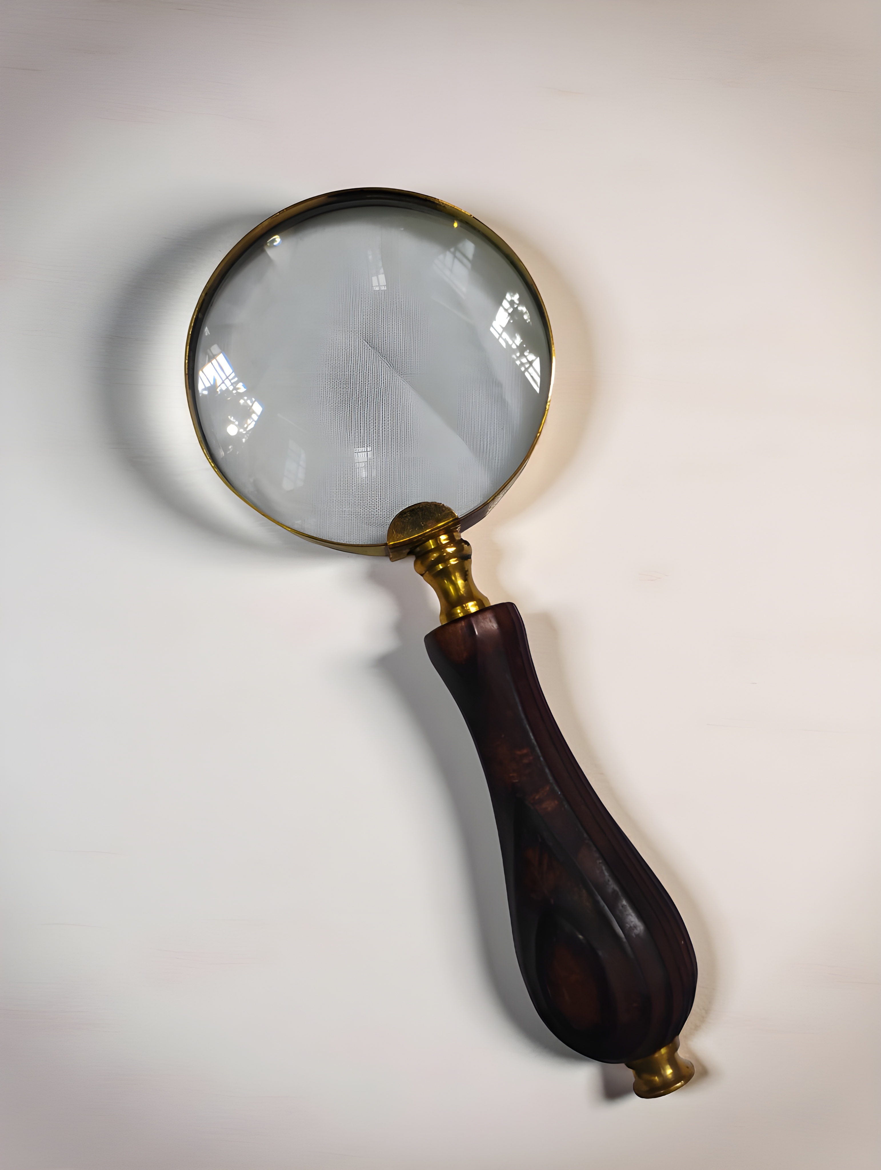 Rustic Wooden Handmade Magnifying Glass: Antique Magnifier with Wooden Handle Vintage Reading Aid & Collectible Gift