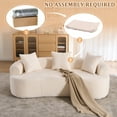 thumbnail image 6 of Timbernest 79" Modular Sofa Deep Seat, Curved Sofa Living Room, Modern Cloud Couch, No Assembly, Beige, 6 of 10