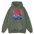 thumbnail image 3 of Sudadera con capucha retro desgastada con inicial de coche de carreras japonés GTR R34 para hombre, sudadera informal de moda, sudadera holgada 100 % algodón, sudadera de gran tamaño, 3 of 5