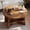 Walnut, variant on Gelloan 31.5" Modern Coffee Table,Round Coffee Table,Double-layer Coffee Table with Sturdy Pedestal for Apartment,Living Room,Bedroom,Walnut