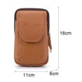 thumbnail image 2 of Bolsa de cambio para hombre, bolsa de bolsillo para monedas, billetera de piel de vaca, monedero con cremallera, bolsa para teléfono inteligente, 2 of 5