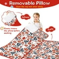 thumbnail image 3 of White Baseballs with Red Flowers Pattern Toddler Nap Mats for Kids Preschool,Sleeping Mat Bag or Kids,Toddler Sleeping Bag,Toddler Nap Mat or Daycare, 3 of 6