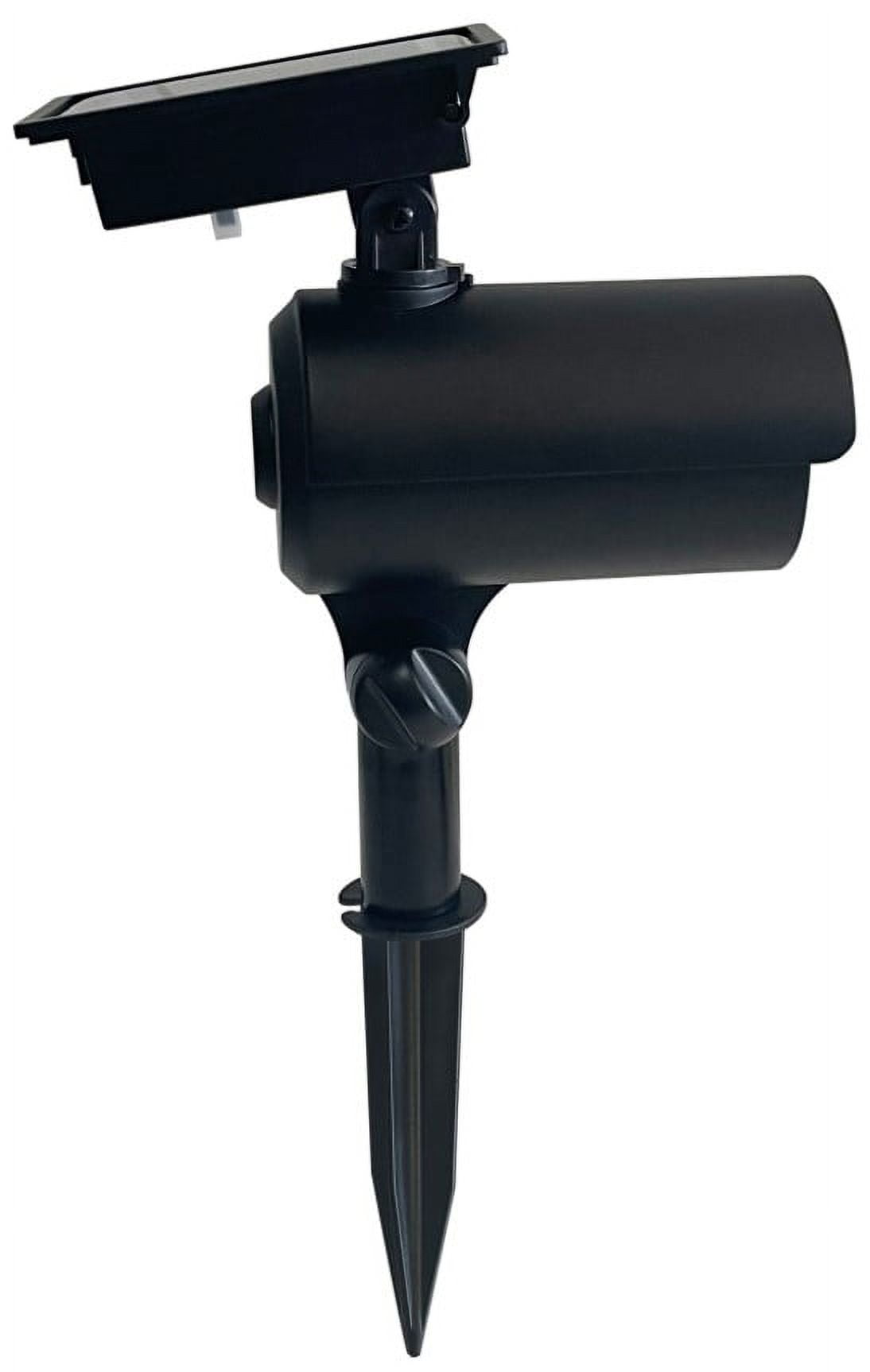 (2 pack) Mainstays Solar Powered Black LED Landscape Spot Light, 60 Lumens (2 Count)