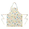 thumbnail image 2 of Pioneer Flower Floral Print Pattern Apron for Women and Men, Cotton Linen Waterproof with Pockets, Adjustable, 33x27 Inch for Kitchen, Gardening, BBQ, Salon, 2 of 6