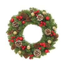 YgkuHd Artificial Christmas Wreath Christmas Wreath Rattan Christmas Decoration Wreath Door Hanging Hotel Scene