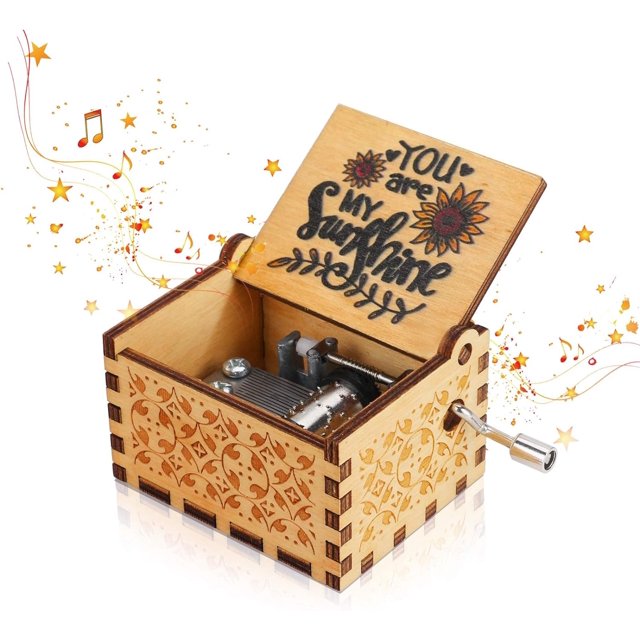 You are My Sunshine Caja de música Cajas de música con manivela Vintage Cajas de música Regalos para cumpleaños/Navidad/Día de San Valentín Decoración del hogar