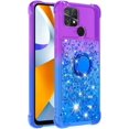 thumbnail image 2 of Slim Fit Phone Case for Xiaomi Poco C40, Bling Shiny Quicksand Effect TPU Bumper Case with Four Corners Heavy Protection Anti-Fall Cover for Xiaomi Poco C40,Purple Blue, 2 of 15