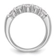 thumbnail image 2 of Solid 14K White Gold Five Stone Diamond Wedding Band Ring Size 6 (.5 cttw.), 2 of 8