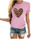 thumbnail image 1 of Camisetas de Manga Corta para Mujeres, Camiseta de Cuello Redondo Impresa de Moda, Primavera Y Verano Casual, 1 of 9