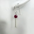 thumbnail image 7 of Natural Precious Gemstone Ruby Sterling Silver Earrings | 1 3/8 Inch Long |, 7 of 7
