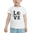 thumbnail image 2 of Hockey Love Cute Toddler T-Shirts for Boys Girls (White, Youth M), 2 of 5