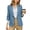 Blue, variant on Women's Solid Blazers For Women Business Casual 3/4 Sleeve Lapel Open Front Suit Jacket Work Blazer With Pockets