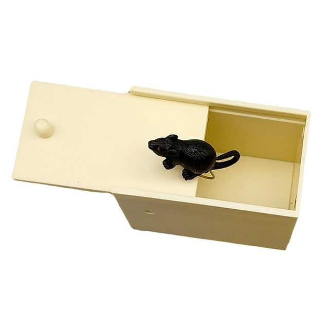 Caja de madera de juguete de miedo, regalos divertidos de miedo, cajas de bromas prácticas divertidas, sorpresa para el escenario Ratones