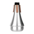 thumbnail image 3 of Aluminum Alloy Trumpet Mute for Practice - Silver Silent with Soft Wood Inlet Protection, Lightweight 42g Muting Accessory for Beginners, Fits All Trumpet Types, 14cm Length Sound Dampener, 3 of 6