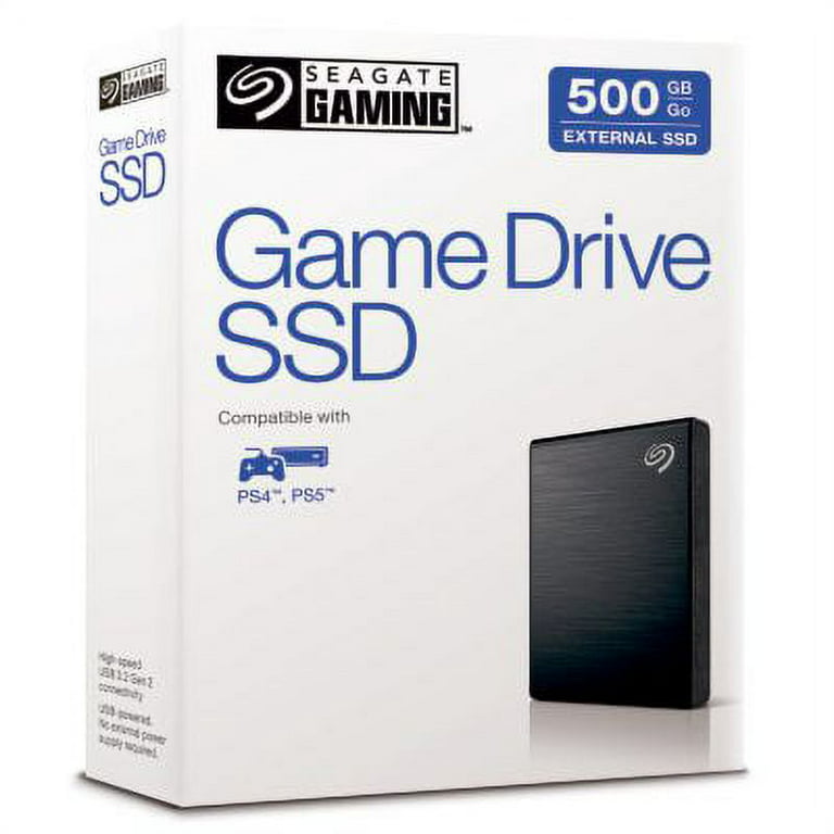 Seagate Game Drive External Solid State Drive, for PS4 and PS5- Black (STKG500406) - Walmart.com