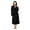 Black, variant on Hooded Womens Robe, Long Plush Robes for Women, Two Side Pockets and Belts, Warm and Cozy (M, Green)