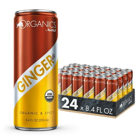 (24 Cans) Organics by Red Bull, Ginge Ale, 8.4 Fl Oz, Organic Soda
