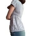 thumbnail image 2 of hirigin Women Fashion Wild Knitted Tops Solid Color Round Neck Short Sleeve Buttons Tie-Up Front Shirts Pockets Casual Streetwear, 2 of 9