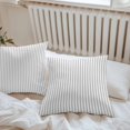 thumbnail image 6 of Throw Pillow Covers 16x16 Inch Set of 2, Grey Vertical Striped Waterproof Outdoor Pillow Covers, Farmhouse Thin Line Stripes Decorative Cushion Pillowcases for Couch, Sofa, Bed, Garden, Patio, 6 of 9