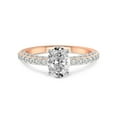 thumbnail image 3 of 1 Carat IGI Certified Oval Shape Lab Grown Diamond Engagement Ring | 14K Rose Gold | Atria Secret Double Halo Lab Diamond Ring | FG-VS1-VS2 Quality Friendly Diamonds, 3 of 5