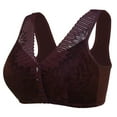 thumbnail image 1 of Eashery Lingerie for Womens Underwire Bra Underwire Support Breathable Cotton Bra Cotton Bras for Women Plus Size Dark Purple 46, 1 of 4