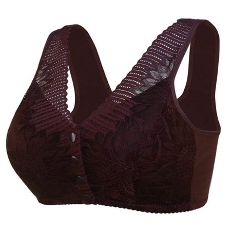 Women s Adjustable Sports Front Closure Extra-Elastic Breathable Lace Trim Bra Bustier Corset with Bling plus Size Hell Bunny Push up Lingerie Leopard Lingerie for Women Push up Strapless Bras