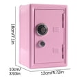 thumbnail image 3 of HLONK Storage Trunks & Bag Kids Bank Locker Safe With Key And Single Digit Lock Metal Money Safe Mini Password Cash Paper Money Savings Box Gift For Kids Boys And Girls Black, 3 of 9