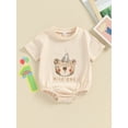 thumbnail image 5 of Baby Girls Boys Birthday Romper Casual Letter Print Round Neck Short Sleeve Jumpsuit Newborn Toddler Summer Clothes, 5 of 10