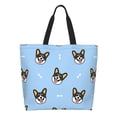 thumbnail image 1 of Disketp Corgi Dog Bolsa Tote Estampada para Mujer, Bolso de Hombro y de Mano para Compras y Viajes, 1 of 8