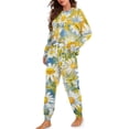 thumbnail image 2 of Yuyamidu Daily Sleepwear for Women Flower Pajama Set of 2 Personalized Yoga Jogger Sport Pullover Outfits Size L Fashion Long Sleeve Night Pants and Tops, 2 of 7