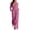 Pink, variant on TEAJOPSUU Women's Fall Winter Cargo Jumpsuits Casual Long Sleeve V Neck Button Down Wide Leg Jumpsuits with Pockets Chest Flap Pockets White