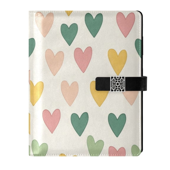 Premium Faux Leather Notebook - Refillable, Multi-Functional Organizer, 23.3x17cm, All-Season Use，Heart