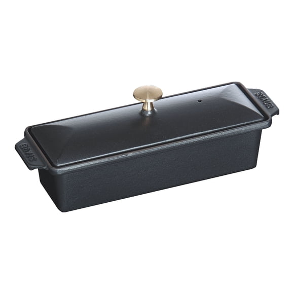 STAUB Specialities 30 X 11 cm Cast Iron Rectangular Terrine, Black