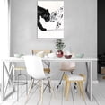 thumbnail image 2 of Mudket Black & White Leopard Panther Nuzzle Canvas Wall Art, Modern Minimalist Canvas Art for Living Room Bedroom Print for Entryway Home Decor , Framed Ready to Hang - 12"L x 8"W, 2 of 9