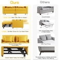 thumbnail image 4 of YODOLLA 3-in-1 Futon Pull Out Couch &  71" Sleeper Sofa Bed for Living Room & Bedroom, Convertible Loveseat in Yellow, 4 of 8