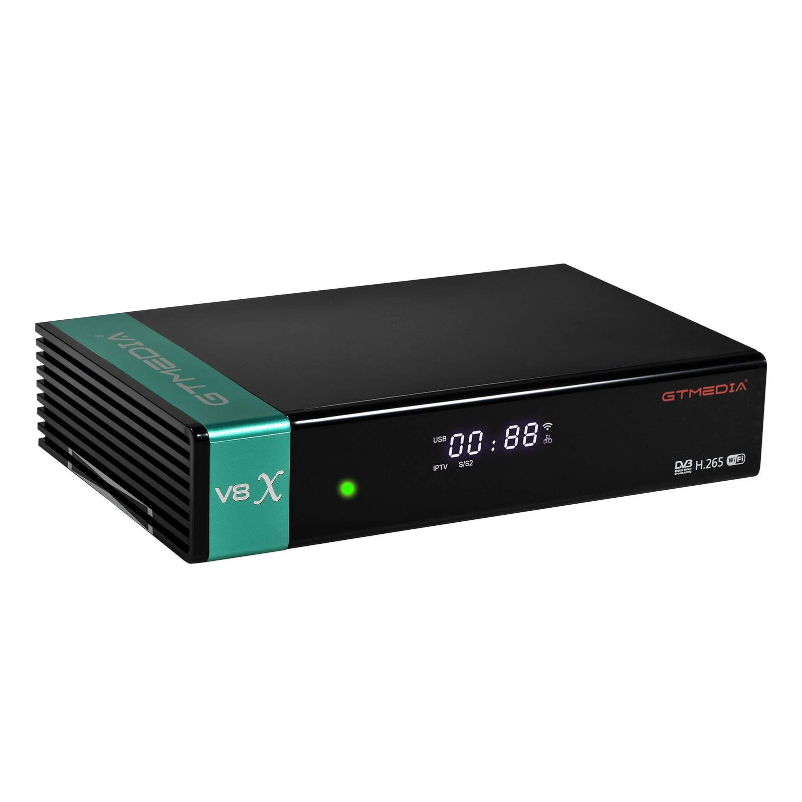 GT Media V8X Digital Satellite Receiver, DVB-S/S2/S2X HD 1080P Free to Air TV Decoder Built in WiFi FTA Sat Decoder