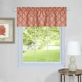 thumbnail image 2 of Colby Window Kitchen Curtains 3-Piece Tier & Valance Set - 58" (W) x 36" (L) Complete Set, Orange, 2 of 2