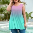 thumbnail image 2 of Womens Plus Size Tunic Tank Tops Summer Casual Sleeveless T-Shirts Loose Flowy Tunic Blouses for Leggings Womens Camisoles with Built in Bra Sky Blue L, 2 of 5