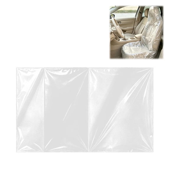 1PCS Disposable Car Seat Covers, Plastic Auto Seat Cover Protective Film, Dustproof Clear Chair Protectors Universal Interior Accessories for Car Truck