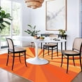 thumbnail image 3 of Modern Mid-Century Sun Rays Area Rugs Boho Abstract Orange Stripes Rugs Washable Easy Clean Soft Carpet for Living Room Bedroom Home Decor Throw Mat 4x5ft, 3 of 8