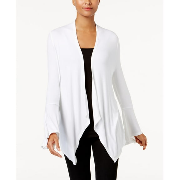 INC International Concepts Bell Sleeve Cardigan Washed White 2XL