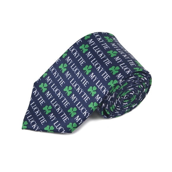 boxed-gifts Parquet Men's Falling Shamrock Neck Tie - St. Patrick's Day Collection