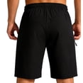 thumbnail image 4 of Hurxie Cargo Shorts for Men Hiking Shorts Summer Athletic Work Short with Zipper Pockets Running Travel Short Pants Black,2XL, 4 of 7