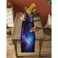 thumbnail image 5 of ERUNPONLY Blue Purple Black Sky Table Runner - 70 Inch Long Modern Abstract Minimalist Art Cotton and Linen Blended Dress Scarves Farmhouse Table Runner for Kitchen Dining, Coffee Table, 13"x70", 5 of 8