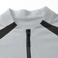 thumbnail image 6 of Pvkarhg Men's 1/4 Zip Workout T-Shirt Trendy Color Block Short Sleeve Shirts Crew Neck Quick Dry Sports Tees Breathable Outdoor Gym Tops Gray 5XL, 6 of 8