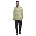 thumbnail image 1 of Atasi Kurta Traditionnel en Coton Imprimé à Col Mandarin pour Hommes Chemise Décontractée, 1 of 5