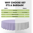 thumbnail image 3 of PrimeCook Shop Plastic Table Cloth Disposable 10 Pack, 84'' Round Table Cloths, Easter Party, Decorative Tablecloths, Round, Light Purple, Pastel, Plastic Cover, Leakproof & Sturdy, Lilac, Lavender, 3 of 7
